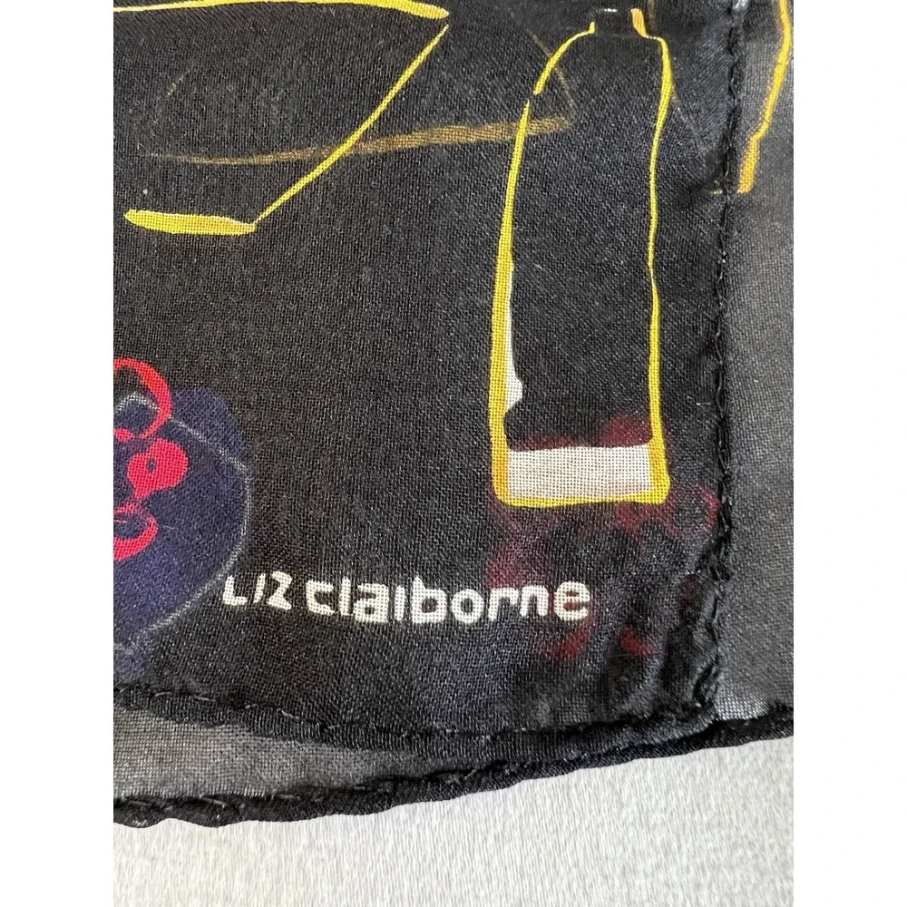 Liz Claiborne Women's Scarf‎ Rectangle Black 52x10